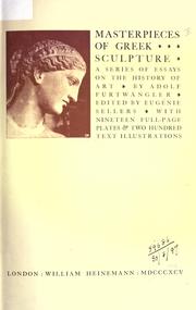 Cover of: Masterpieces of Greek sculpture: a series of essays on the history of art.