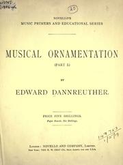 Musical ornamentation by Edward Dannreuther