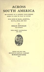 Cover of: Across South America by Hiram Bingham