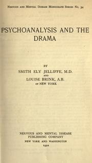 Cover of: Psychoanalysis and the drama