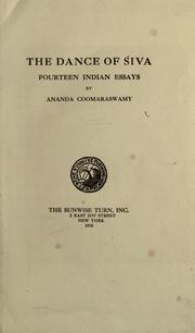 Cover of: The dance of Siva: fourteen Indian essays