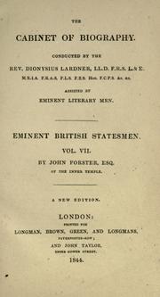 Cover of: Lives of eminent British statesmen ... by 