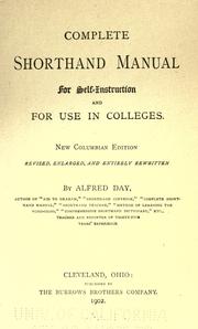 Cover of: Complete shorthand manual for self-instruction and for use in colleges.