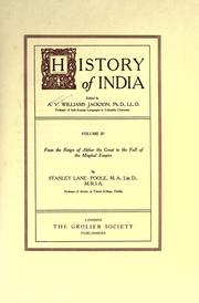 Cover of: History of India by Abraham Valentine Williams Jackson