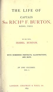 Cover of: The life of Captain Sir Richd F. Burton by Isabel Lady Burton