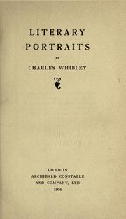 Cover of: Literary portraits