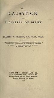 Cover of: On causation: with a chapter on belief.