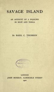 Cover of: Savage Island: an account of a sojourn in Niué and Tonga