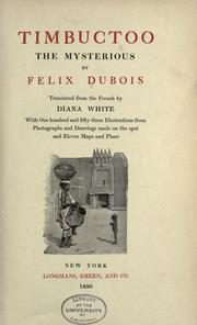 Cover of: Timbuctoo the mysterious by Félix Dubois