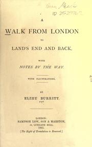 Cover of: A walk from London to Land's End and back: with notes by the way.