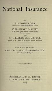 National insurance by Arthur Strettell Comyns Carr