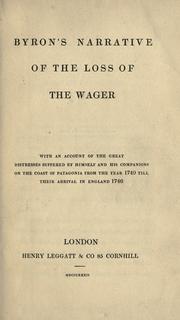 Cover of: Byron's narrative of the loss of the Wager