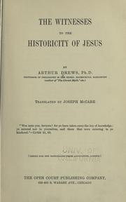 Cover of: The witnesses to the historicity of Jesus