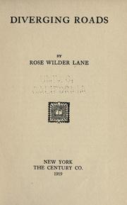 Cover of: Diverging roads by Rose Wilder Lane