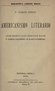 Americanismo literario by Federico García Godoy