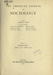 Cover of: The American journal of sociology.