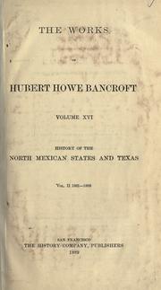Cover of: History of the north Mexican states...