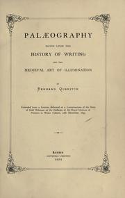 Cover of: Palæography