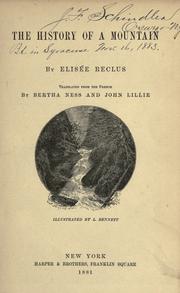 Cover of: The history of a mountain