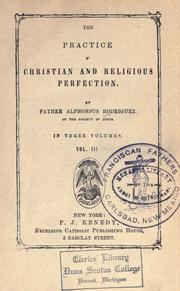 Cover of: The practice of Christian perfection.