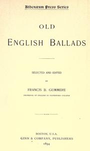 Cover of: Old English ballads