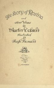 Cover of: The story of Rosina, and other verses by Austin Dobson