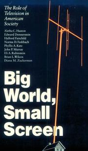 Cover of: Big World, Small Screen: The Role of Television in American Society (Child, Youth, and Family Services)