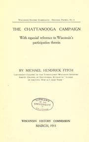 The Chattanooga campaign by Michael Hendrick Fitch