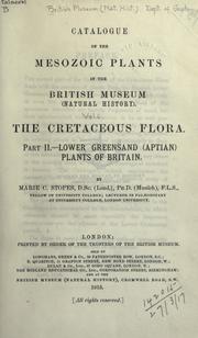 Cover of: Catalogue of the Mesozoic plants in the Department of Geology, British Museum (Natural History) by British Museum
