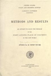 Cover of: An attempt to solve the problem of the first landing place of Columbus in the New world. by Gustavus Vasa Fox