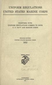 Cover of: Uniform regulations by United States Marine Corps