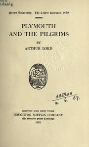 Cover of: Plymouth and the pilgrims.