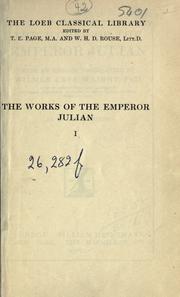 Cover of: Works.: With an English translation by Wilmer Cave Wright.