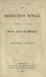 Cover of: The Breeches Bible