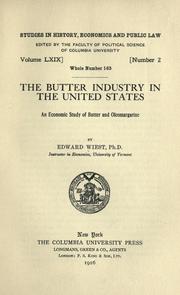 The butter industry in the United States by Edward Wiest