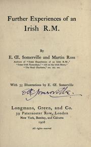 Cover of: Further experiences of an Irish R.M.