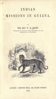 Cover of: Indian missions in Guiana by W. H. Brett