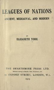 Cover of: Leagues of nations by York, Elizabeth.