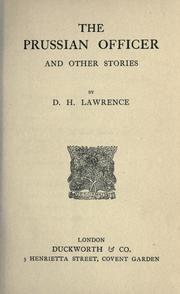 The Prussian Officer and Other Stories by David Herbert Lawrence