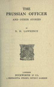 Cover of: The Prussian officer by David Herbert Lawrence