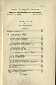 Cover of: Chilula texts