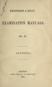 Cover of: Wentworth & Hill's examination manuals.