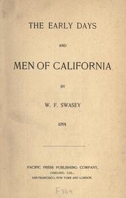 Cover of: The  early days and men of California
