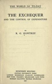 Cover of: The Exchequer and the control of expenditure