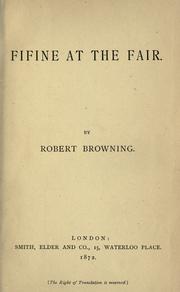 Cover of: Fifine at the fair.