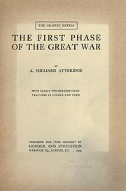 Cover of: The first phase of the great war