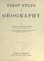 Cover of: First steps in geography