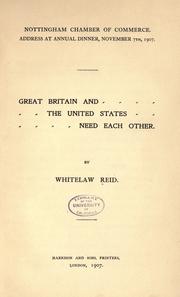 Cover of: Great Britain and the United States need each other.