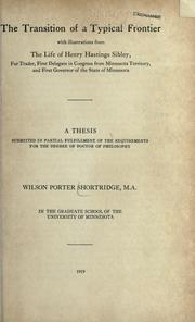 The transition of a typical frontier by Wilson Porter Shortridge