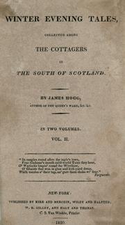 Cover of: Winter evening tales: collected among the cottagers in the south of Scotland.